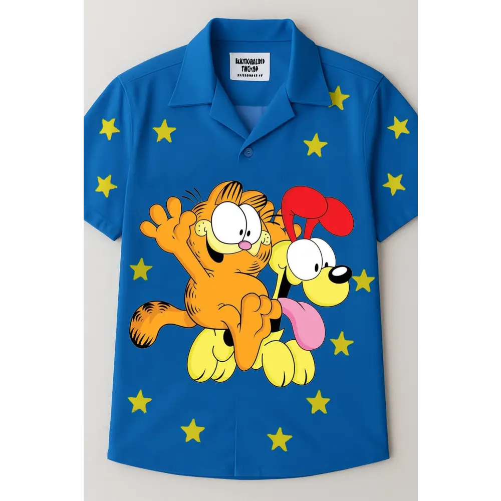 Garfield And Odie Pistons Game Hawaiian Shirt