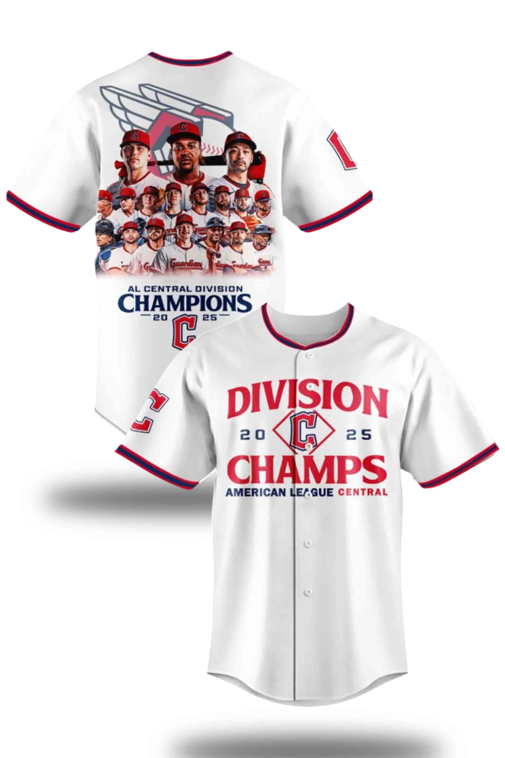 Guardians 2025 AL Central Division Champions Jersey2