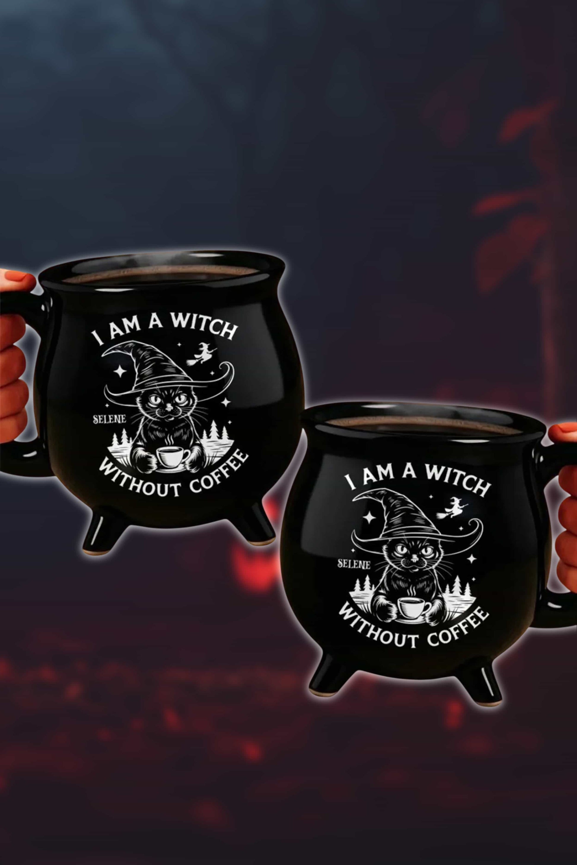 Halloween I Am A Witch Without Coffee Cauldron Coffee Mug1
