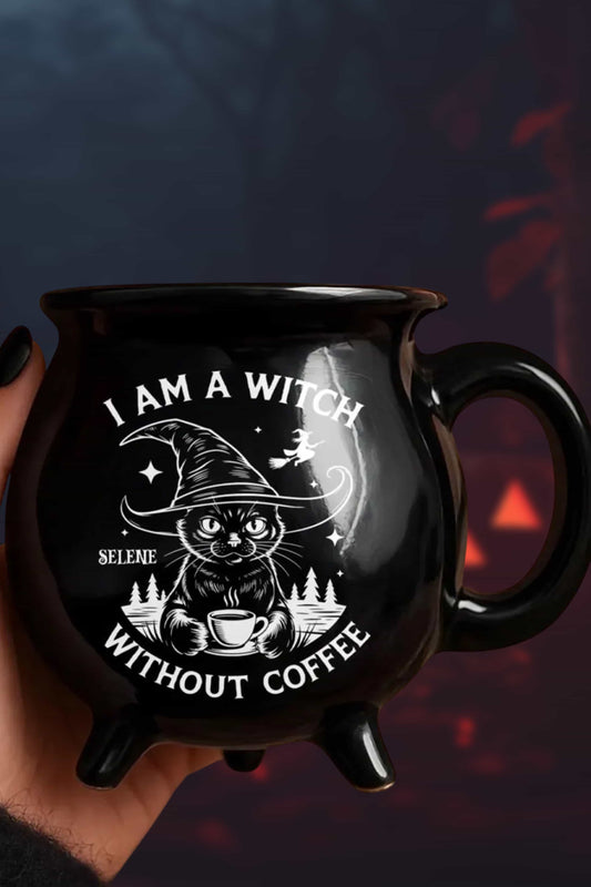 Halloween I Am A Witch Without Coffee Cauldron Coffee Mug