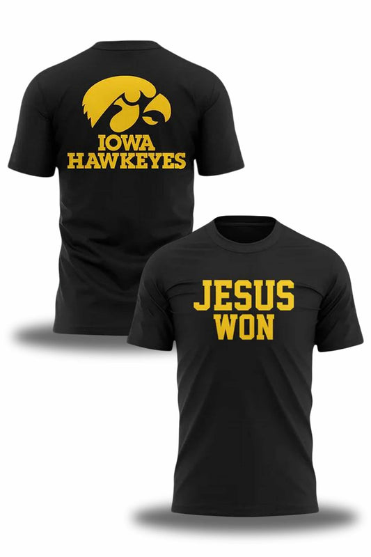 Hawkeye Football x JESUS WON 2025 Shirt