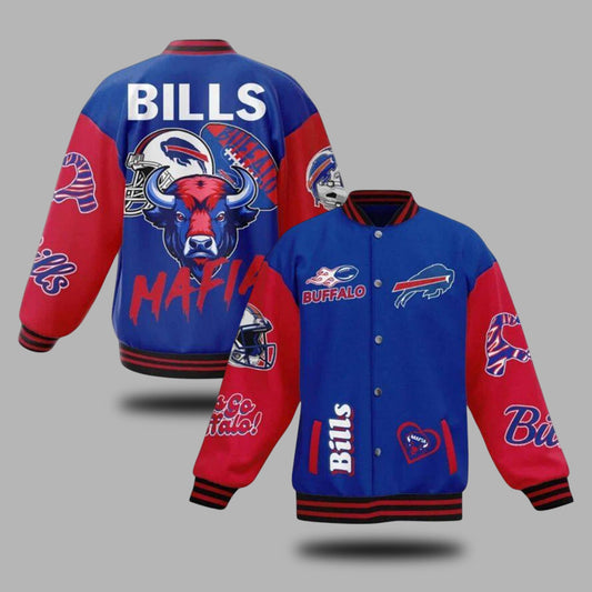 Mafia Bills Lets Go Buffalo Baseball Jacket 2025