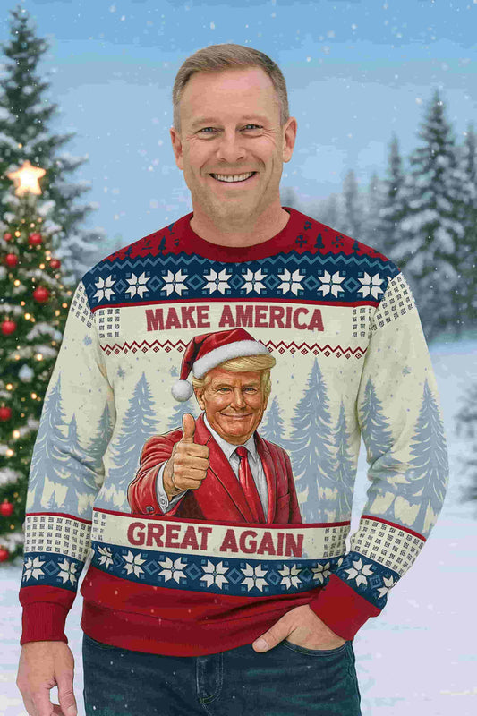 Make America Great Again Trump 2025 Ugly Christmas Sweater