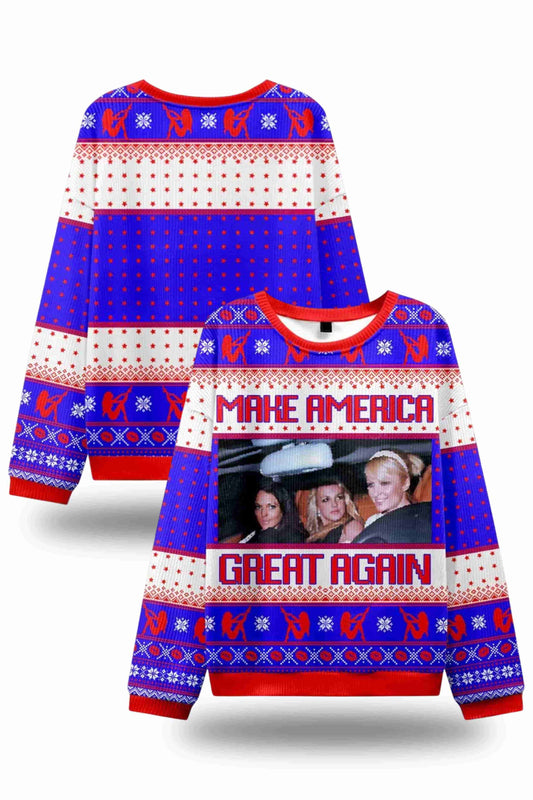 Make America Great Again Y2K Ugly Christmas Sweatshirt