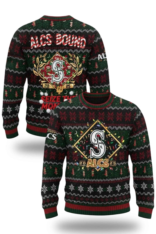 Mariners ALCS Bound 2025 Ugly Christmas Sweater