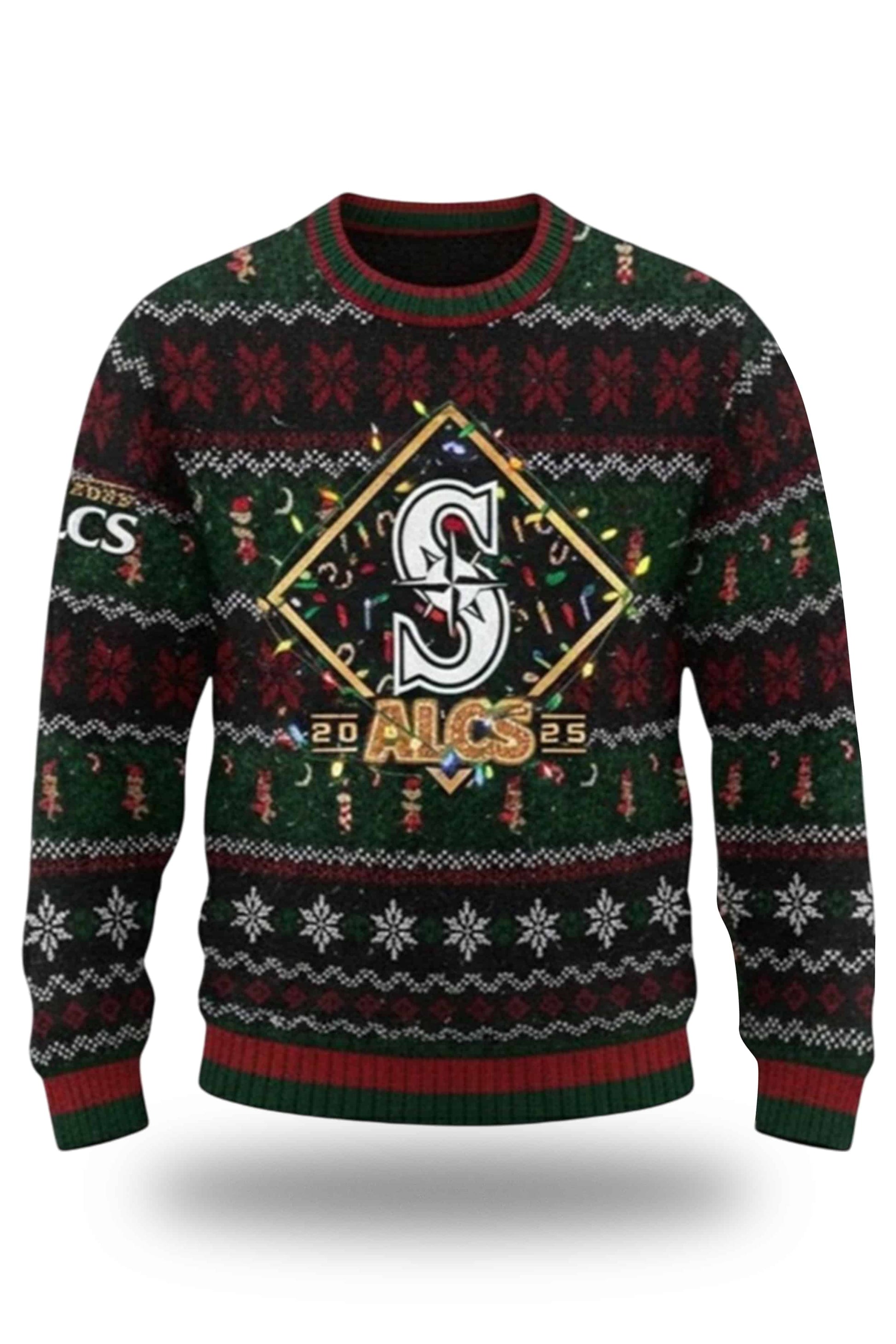Mariners ALCS Bound 2025 Ugly Christmas Sweater1