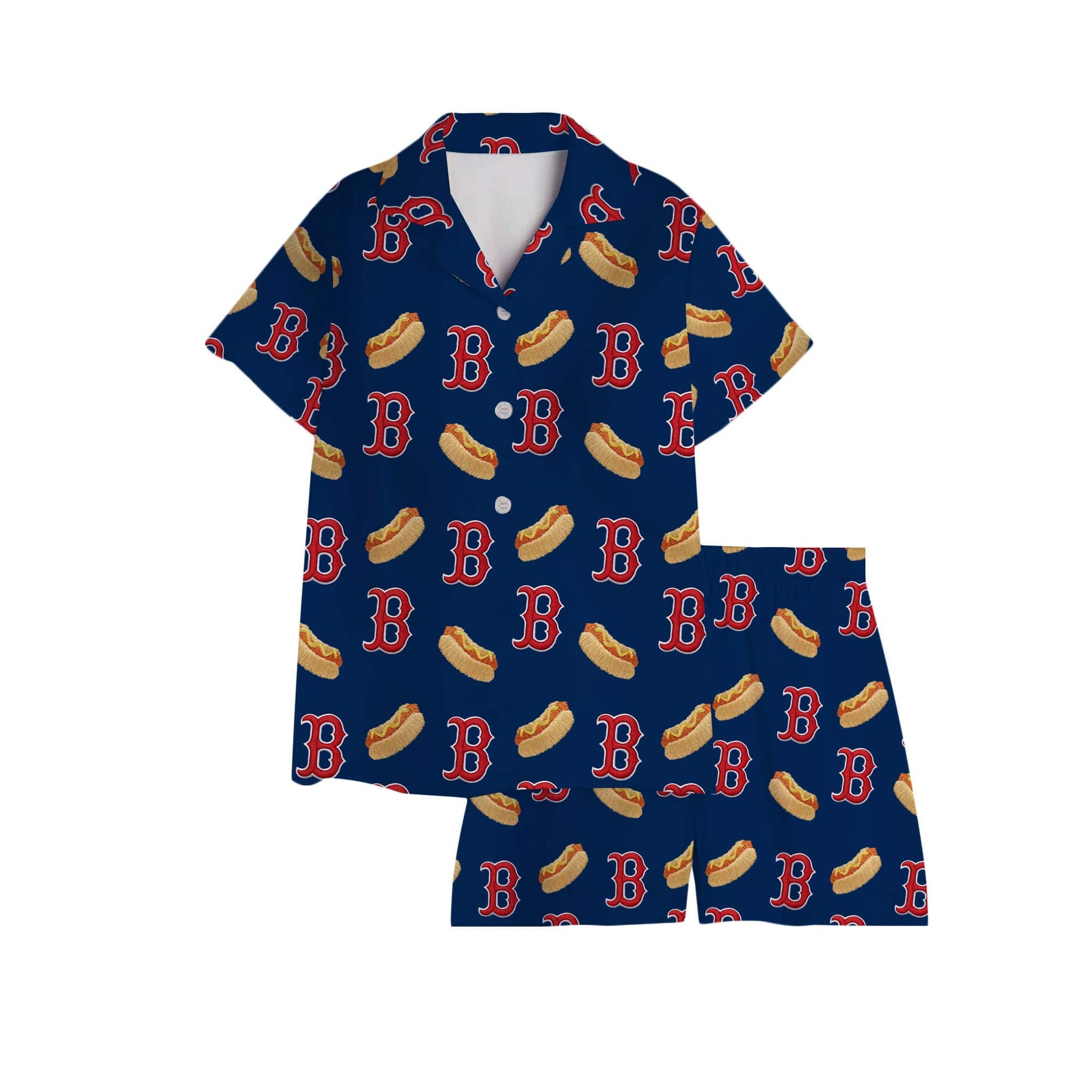 2025 Boston Red Sox Hot Dog Pajamas Set2