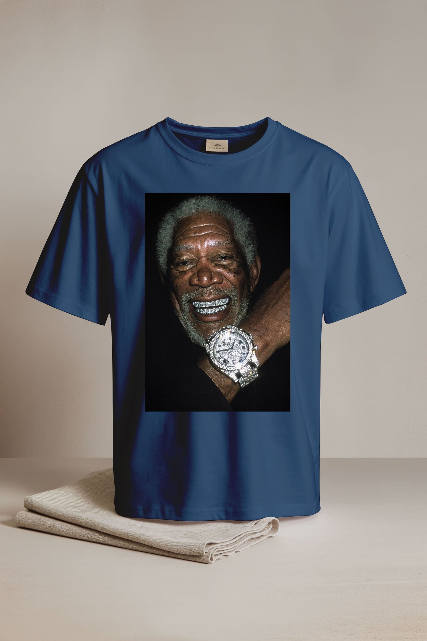 Morgan Freeman Rolex Diamond Grillz Shirt2