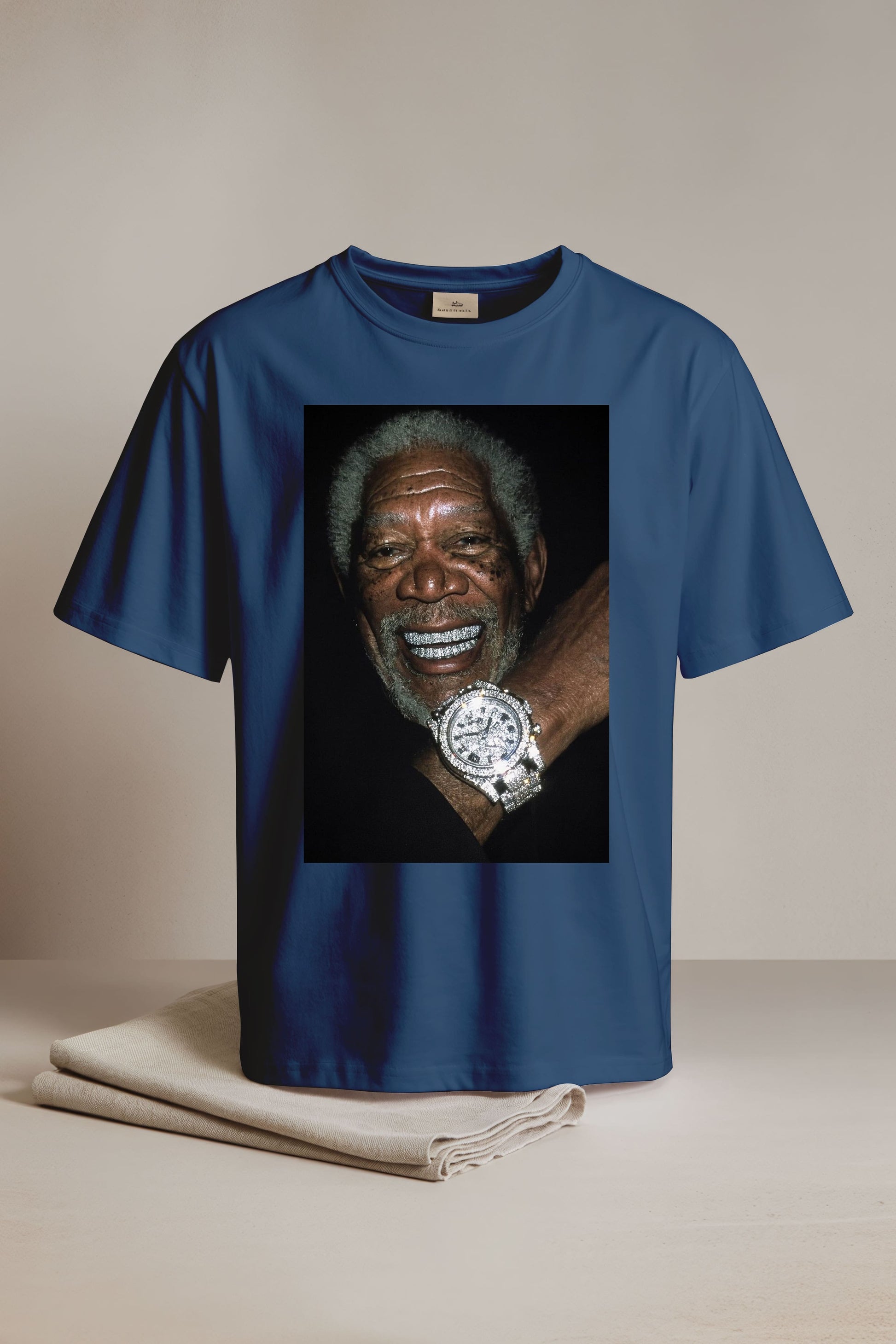 Morgan Freeman Rolex Diamond Grillz Shirt2