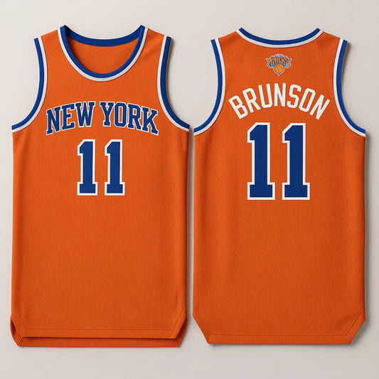 New York Knicks 2025 Playoffs Brunson 11 Basketball Jersey