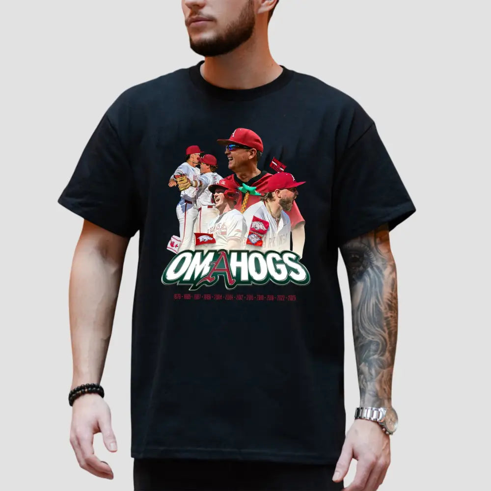 Omahogs Arkansas 2025 Razorbacks Baseball 1979-2025 Shirt2
