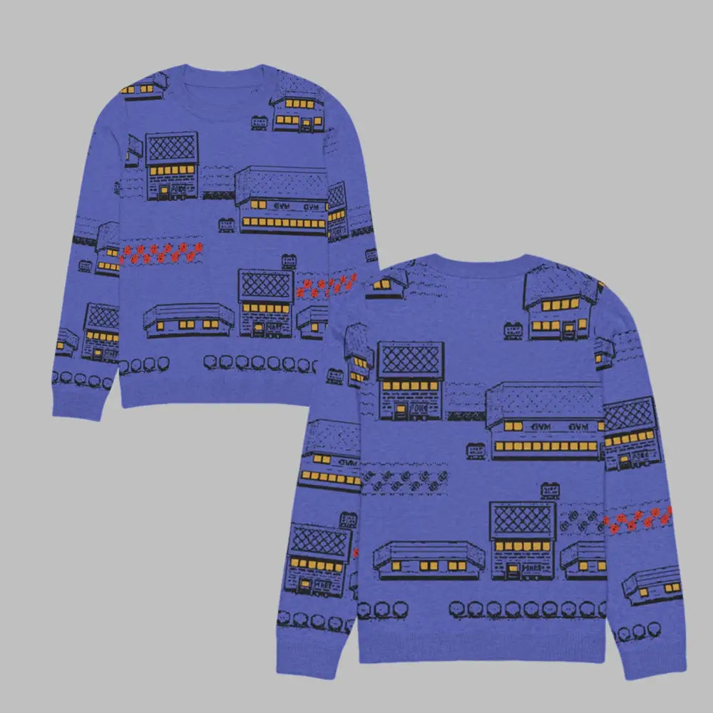 Pallet Town At Night Knit Sweater