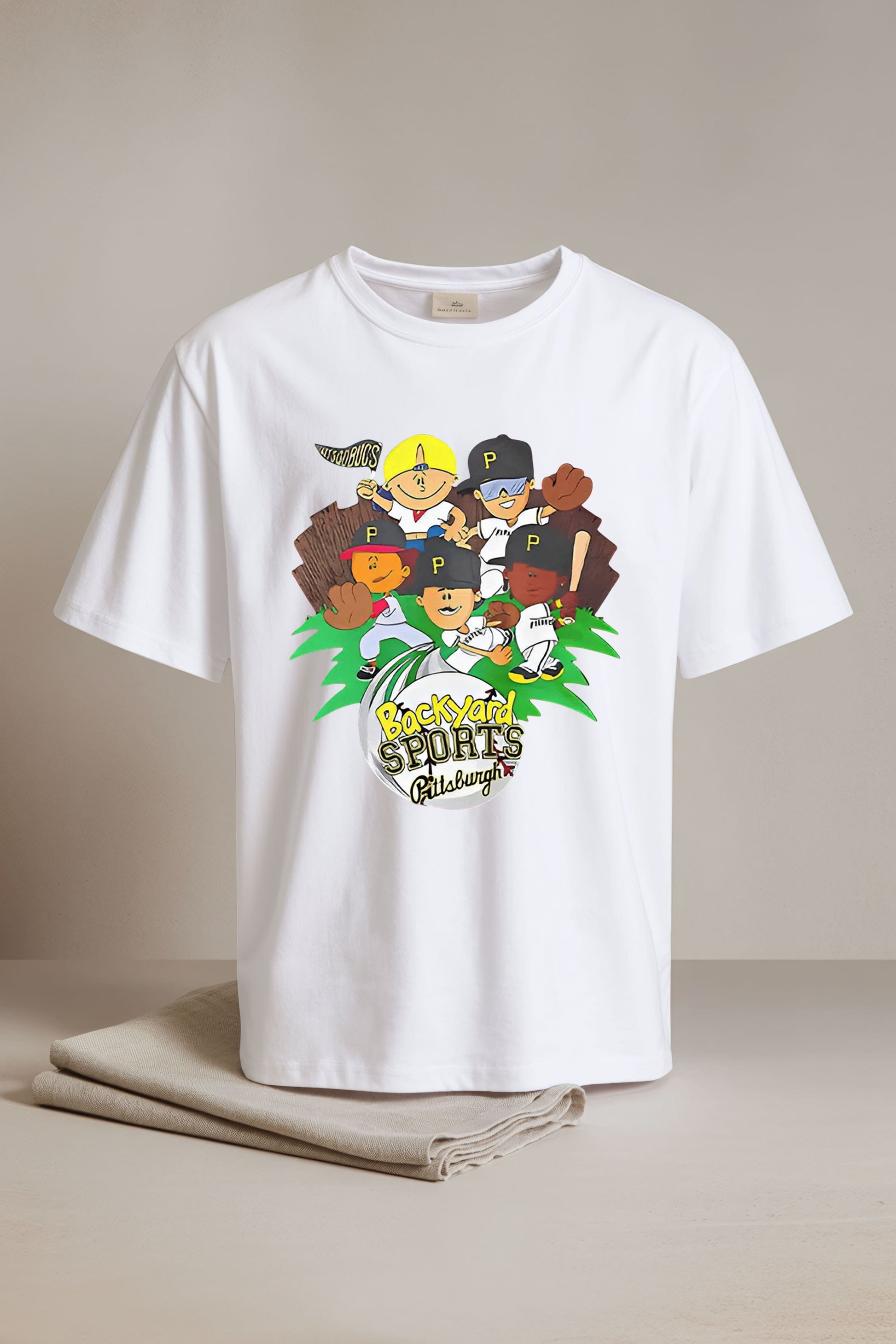 Pittsburgh Pirates X Backyard Sports Night Double-sided Shirt2