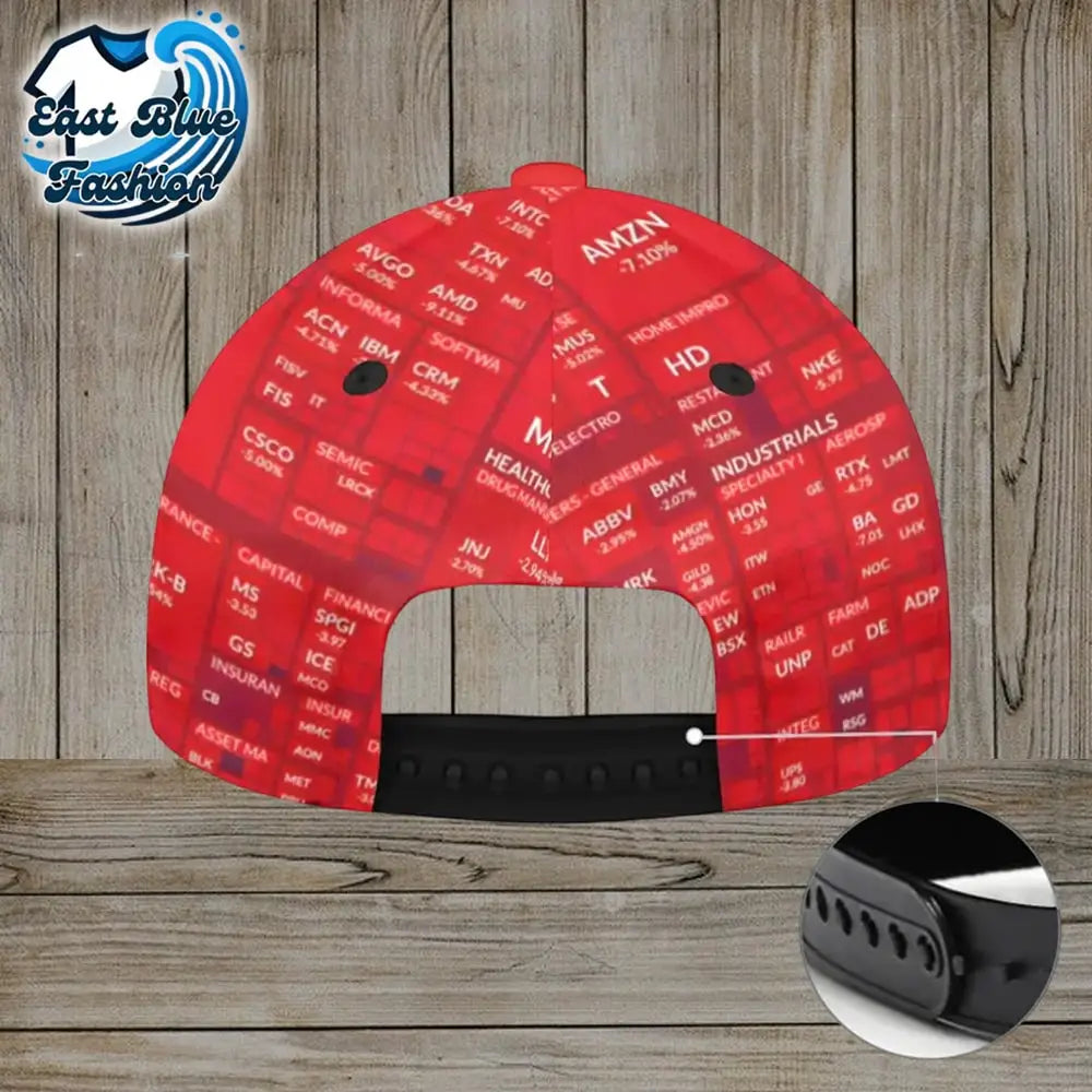 Red Stock Market Hat Make America Green Again Hat5