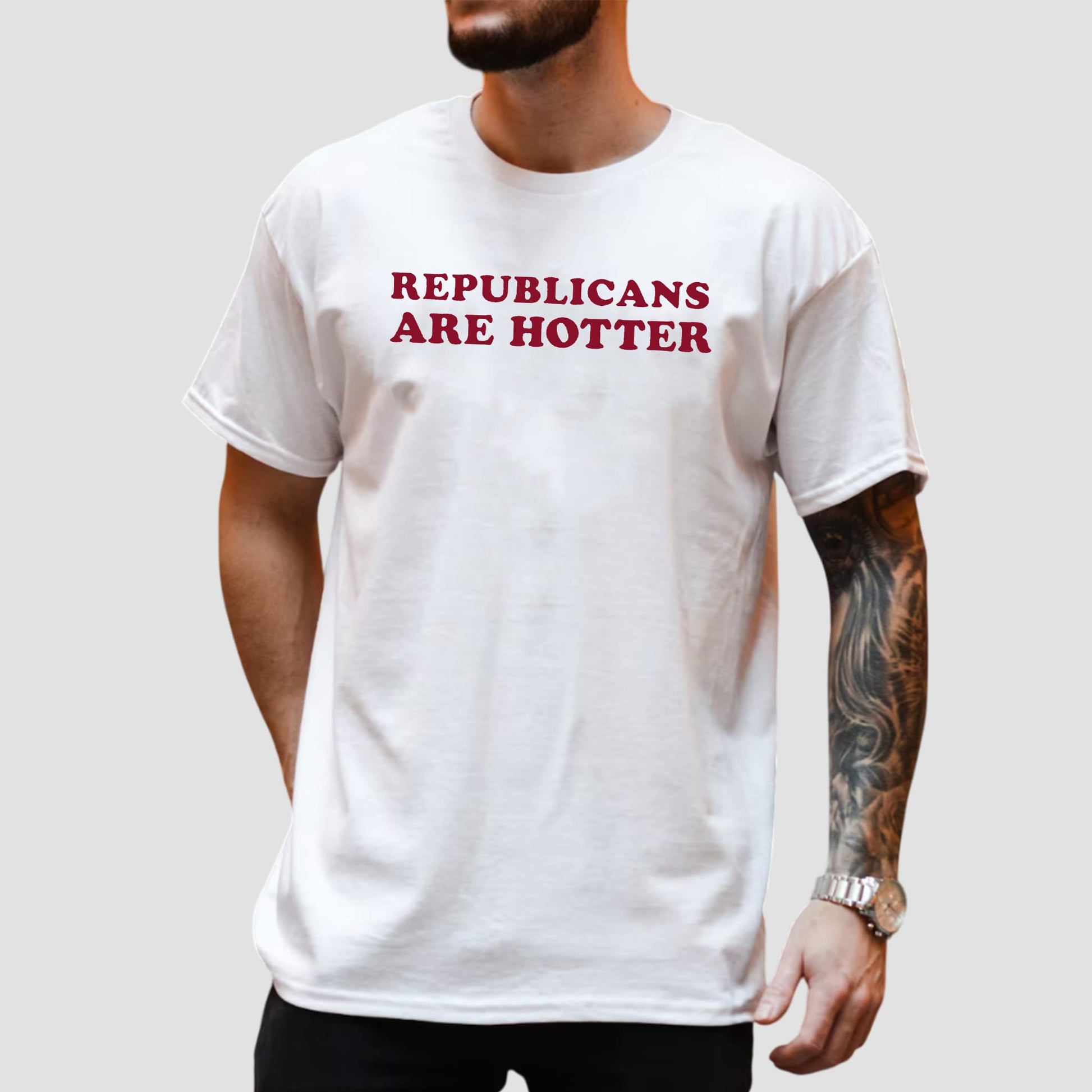 Republicans Are Hotter Red Letter T-Shirt2