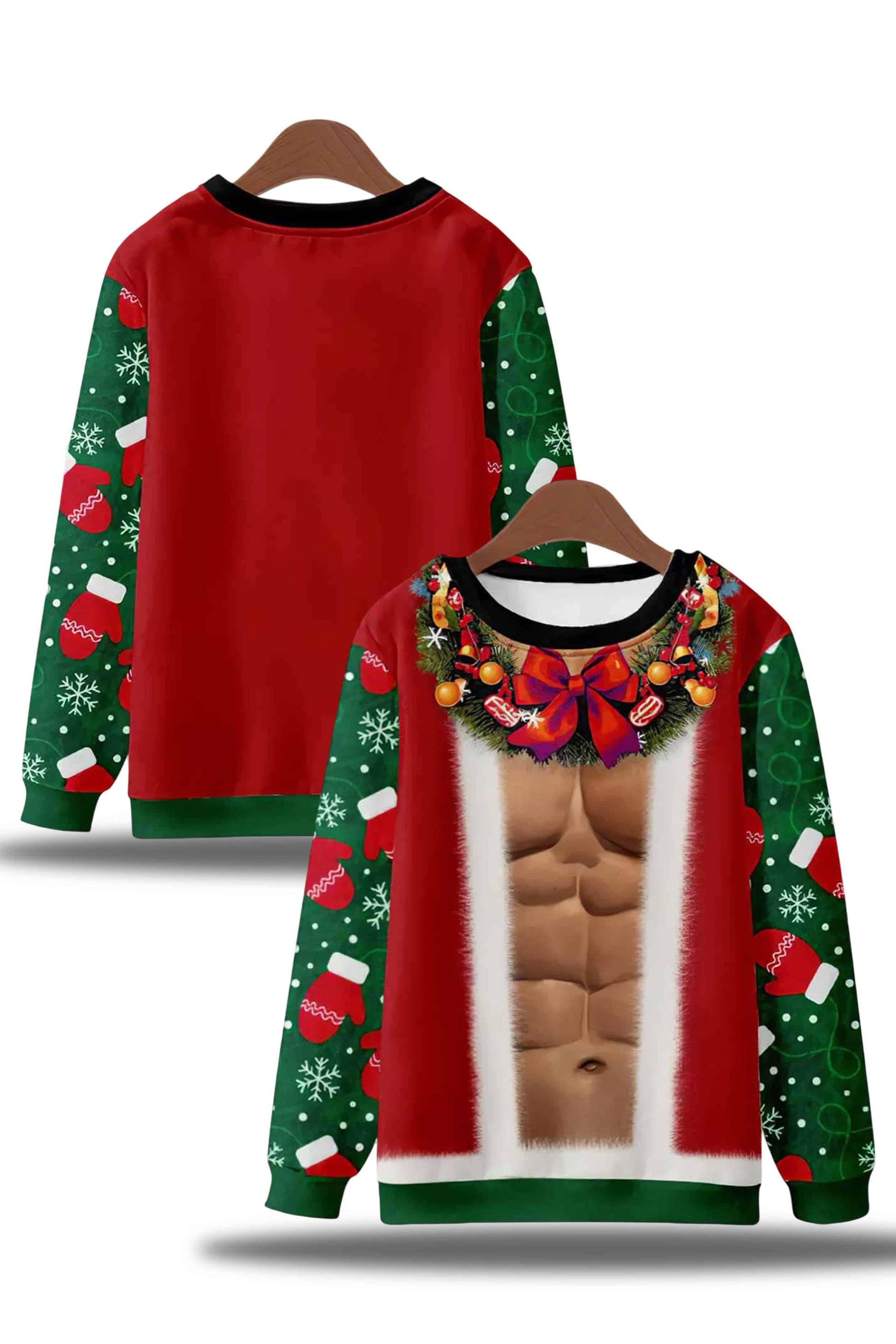 Sexy Santa Abs Ugly Christmas 2025 Sweater