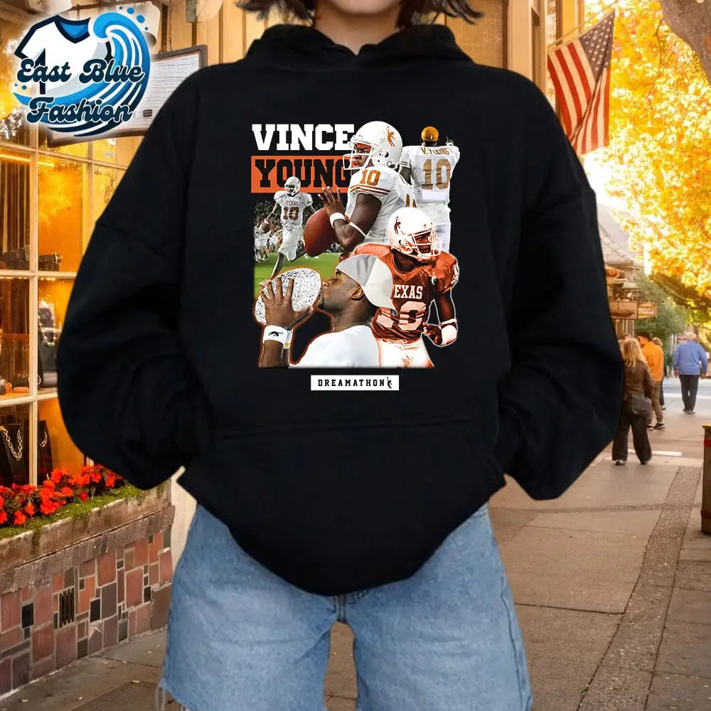 Texas 5 Star QB Football Vince Young T-Shirt6