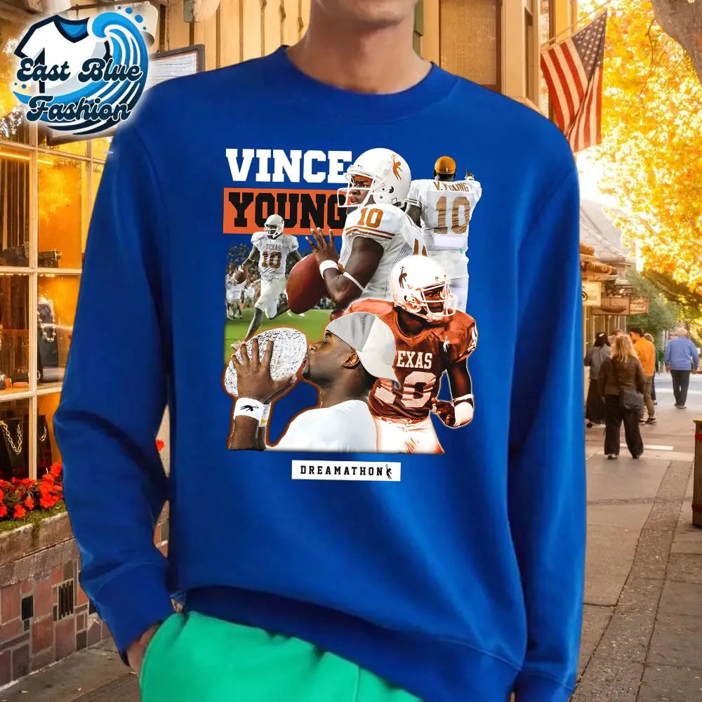 Texas 5 Star QB Football Vince Young T-Shirt4