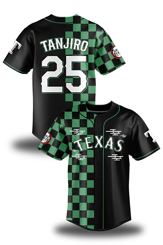 Texas Rangers Demon Slayer Tanjiro 2025 Jersey Giveaway