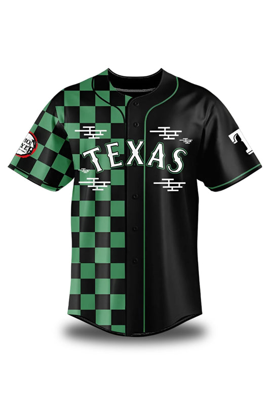 Texas Rangers Demon Slayer Tanjiro 2025 Jersey Giveaway1