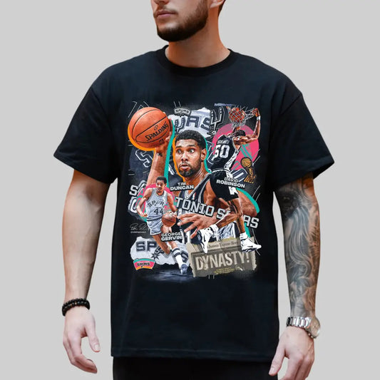 Tim Duncan Spurs 30 Teams 2025 Playoffs T-Shirt