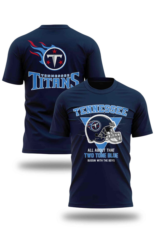 Titans All About That Two Tone Blue Bussin With The Boys Shirt