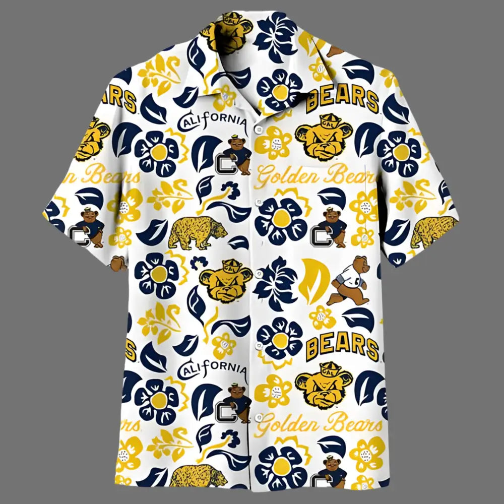 University Of California Berkeley Floral Hawaiian Shirt1