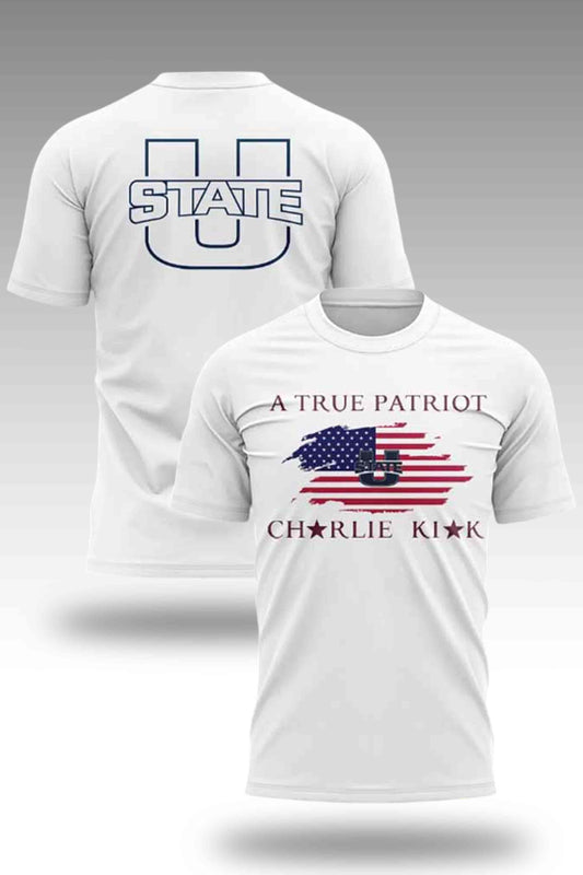 Utah State x Charlie Kirk Freedom A True Patriot Shirt