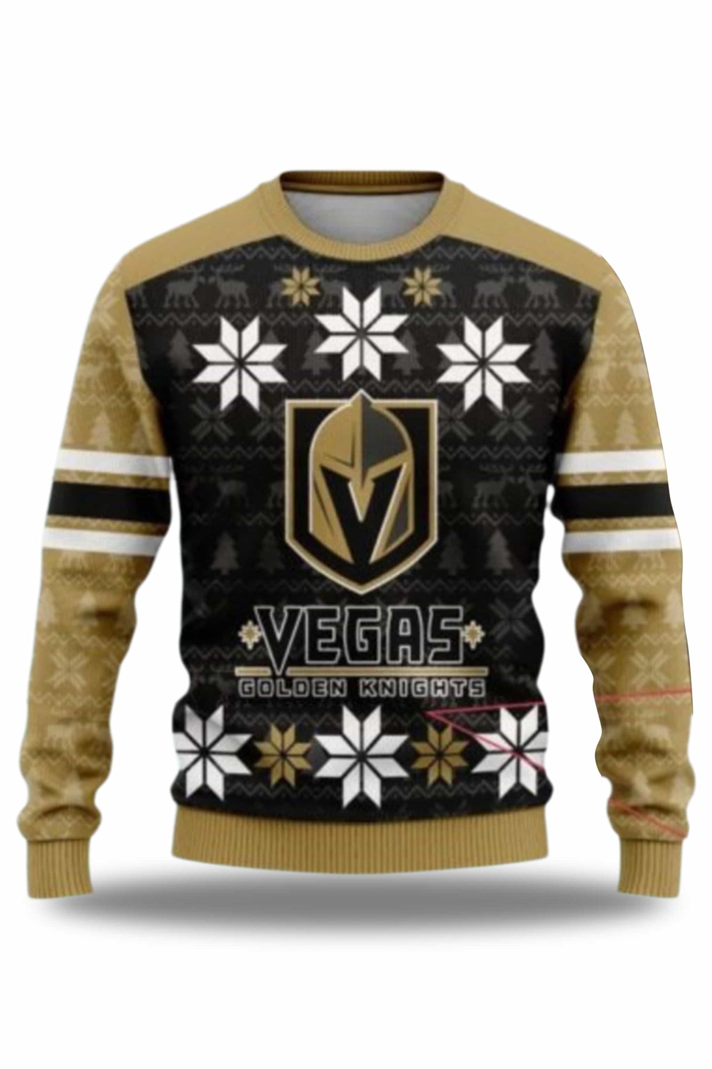 Vegas Golden Knights Frosty Nightfall Ugly Christmas 2025 Sweater1
