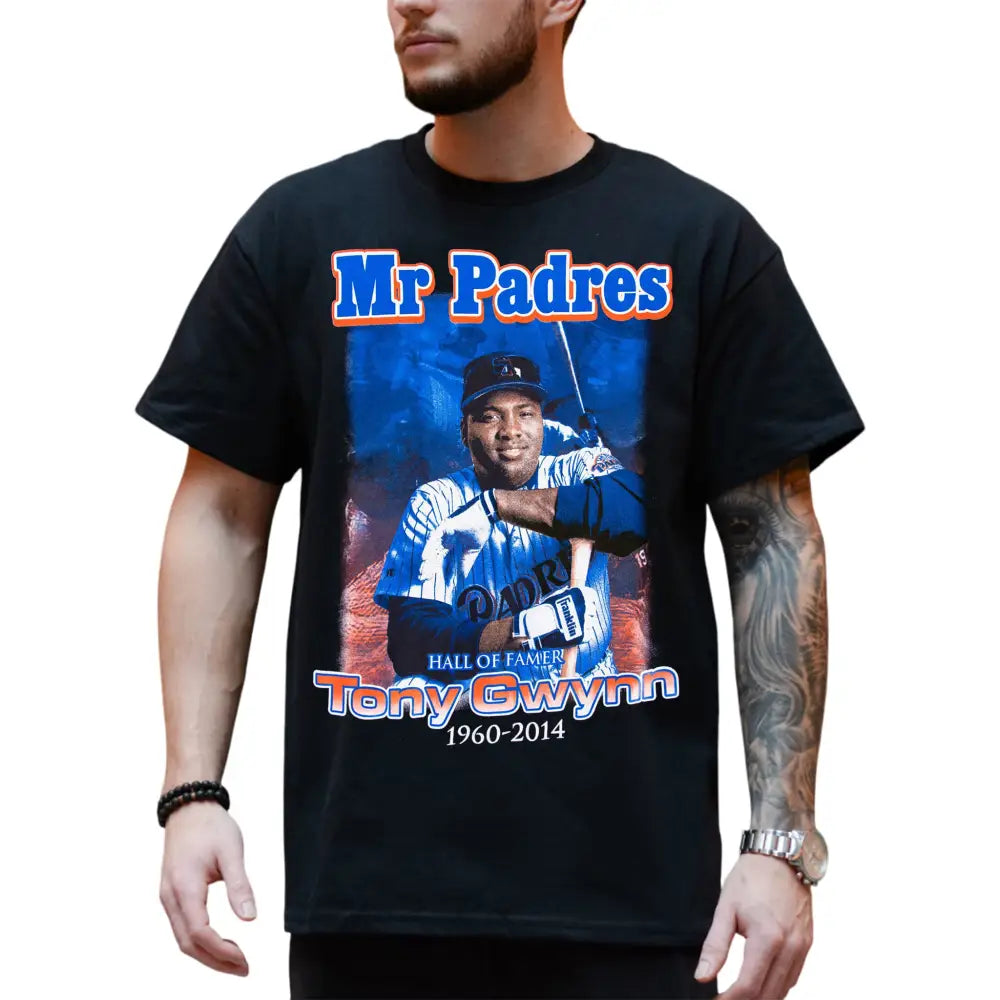 Vintage Mr Padres Hall Of Famer Tony Gwynn 1960-2014 T-Shirt