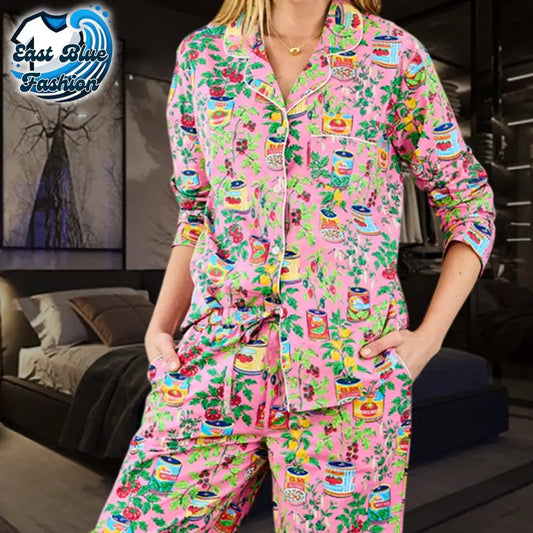 Women In Kitchen Garden Pajama Set2